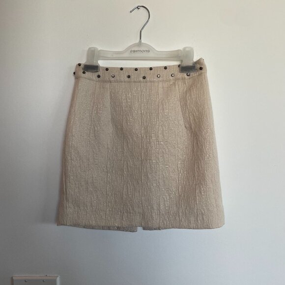 Vero Moda Jacquard Mini Skirt With Studs - Picture 2 of 6